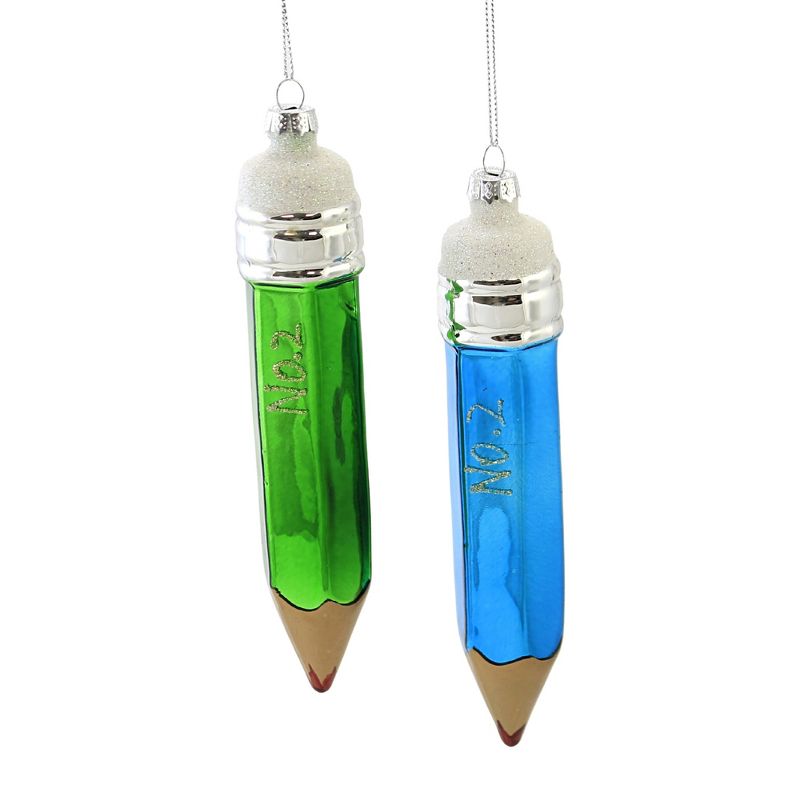 ONE HUNDRED 80 DEGREE 7.25 In Pencil Ornaments Teacher Writing Crafts Tree Ornaments, 1 of 4