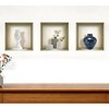 HomeRoots Set of Three Avi Faux Niche 3D Peel and Stick Wall Decals - 2 of 3