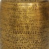 Royal Hampton 21" Round Drum Side End Table | Artisan Hammered Embossed Texture - 4 of 4