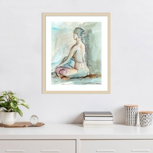 Amanti Art Watercolor Gesture Study II by Ethan Harper Wood Framed Wall Art Print - 1 of 4