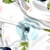 Sweet Jojo Designs Girl Satin Fitted Crib Sheet Watercolor Floral Blue Pink and White - 2 of 4