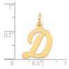 Black Bow Jewelry 14k Yellow Gold, Madison Collection, Medium Script Initial Pendant A-W - 4 of 4
