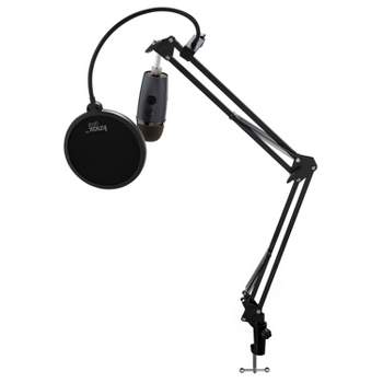 Blue Yeti Nano Microphone (Shadow Gray) with Knox Gear Boom Arm and Pop Filter