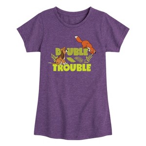 Girls' - Disney - Double Trouble Fitted Short Sleeve Graphic T-Shirt - 1 of 4