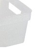 Simplify 3pk Small Glitter Totes Clear: Decorative Plastic Storage Bins, No Assembly, 0.15 Volume Capacity - 3 of 4