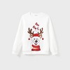 PATPAT Christmas Family Matching Sweatshirt Cute Elk Print Sweater Pullover Top Mommy and Me Xmas Ugly White Shirt For Family Kids - 2 of 4