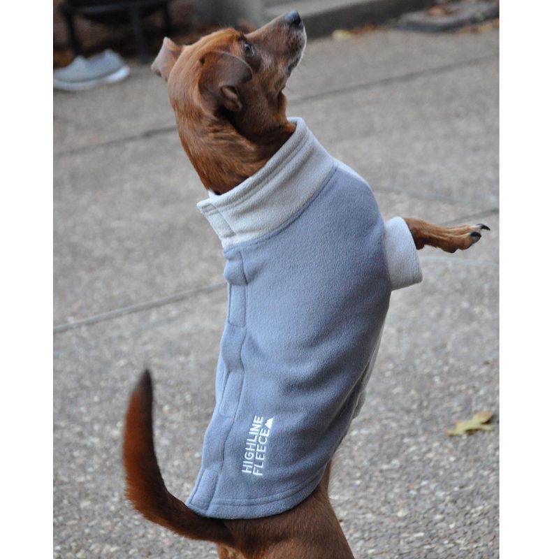 Doggie Design Highline Fleece Two Tone Dog Coat - Gray, 4 of 5
