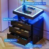 Fredees Nightstand with Wireless Charging Station, Modern Bedside Table with Drawer Storage, Suitable for Bedroom - 4 of 4