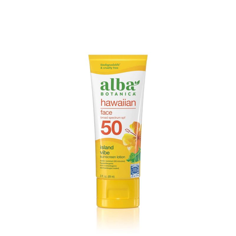Alba Botanica Hawaiian Island Vibe Face Sunscreen Lotion - SPF 50 - 3oz, 1 of 5