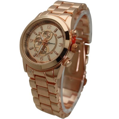 OLIVIA PRATT WOMENS CLASSIC 3-DIAL METAL WATCH