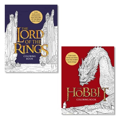 Lord of the Rings + The Hobbit Coloring Book Bundle - by Warner Brothers Studio (Paperback)