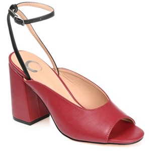 Journee Collection Womens Calypso Buckle Ankle Strap Block Heel Sandals - 1 of 4