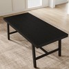 Industrial Dining Table for 6~8 People, 78.7" Long Rectangle Dining Table, Wooden Kitchen Table with Sturdy Metal Frame,Dinner Table for Kitchen-Gray - 3 of 4