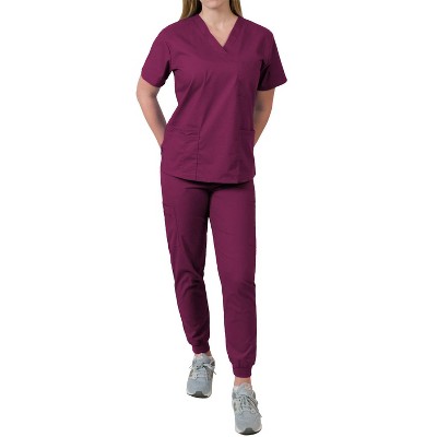 Medgear Isabella Women's Multi-pocket V-neck top and Jogger Pants Set