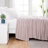 Southshore Fine Living Agadir Collection 100% Cotton Bed Blanket hearing bone stripe pattern - 2 of 4