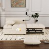 SKRAN versatile foldable sofa bed , modern sofa velvet pull-out bed, loveseat sofa adjustable back and with USB port and swivel phone stand,BEIGE - 4 of 4