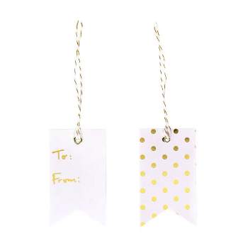 To & From White/Gold Gift Tag - Spritz™