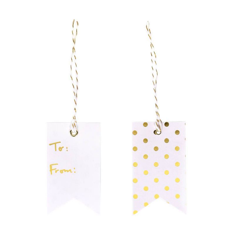 To &#38; From White/Gold Gift Tag - Spritz&#8482;, 1 of 5