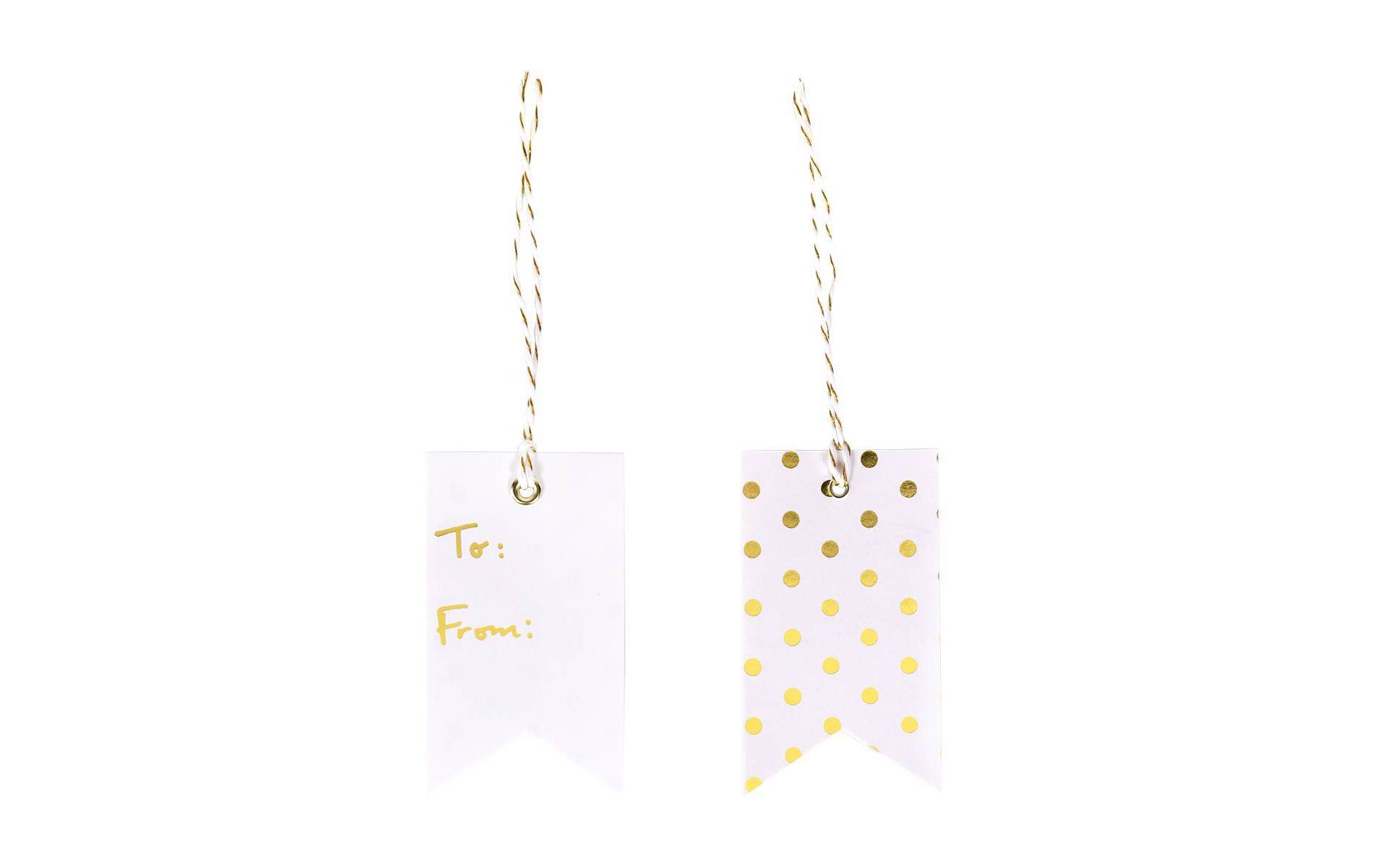 To & From White/Gold Gift Tag - Spritz™