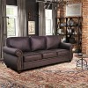 Mid-Century Vintage 3 Seater Sofa with Rivet Design - 3 of 4