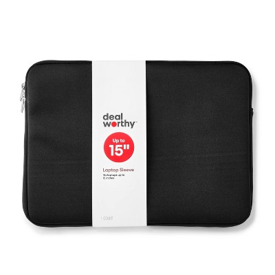 15" Laptop Sleeve - dealworthy™ - Black