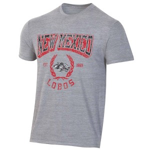 NCAA New Mexico Lobos Men's Gray Triblend T-Shirt - 1 of 3