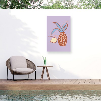 Trademark Fine Art - Pictufy Studio  Lilac Lemon Matted Framed Art