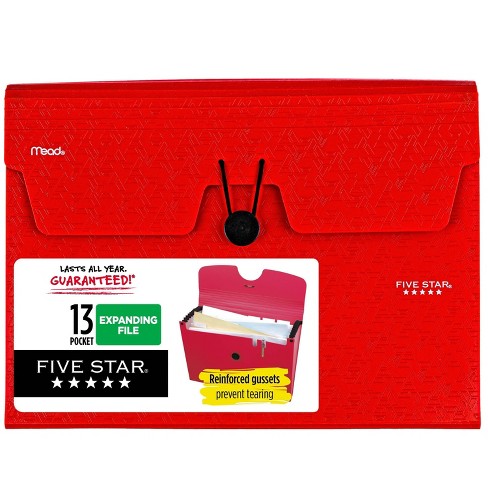Five Star 13 Pocket 9.5" x 13" Expanding File Folders (Colors May Vary) - image 1 of 4