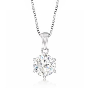 Ross-Simons 1.20 Carat Moissanite Pendant Necklace in Sterling Silver - 1 of 4