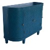 Chery Life 4 Doors Storage Cabinet with Curvy Edge, Sliding Door, Freestanding Credenza, Console Table for Kitchen - 2 of 4