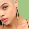 SOHI Women's Black Marquise Halo Drop Earrings - 3 of 3