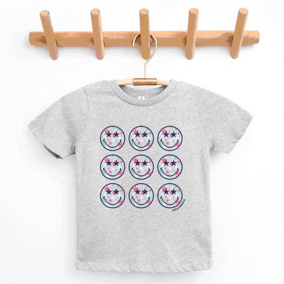 The Juniper Shop SmileyWorld Patriotic Stars Stacked Youth Short Sleeve Tee