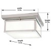 Minka Lavery Modern Ceiling Light Flush Mount Fixture 13" Polished Nickel 2-Light Square Shape for Bedroom Kitchen Hallway House - 3 of 3