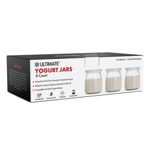 Ultimate Yogurt Jars - Make More Delicious Yogurt! 8 Count Small Glass Yogurt Cups With Lids - 100% BPA Free, Airtight & Dishwasher Safe! - 1 of 1