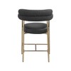 Meridian Furniture,Blake Black Boucle Fabric / Vegan Leather Counter Stool, Set of 2 - 2 of 4