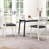 ADILE Wooden Dining Chairs Set of 2 White, Modern Kitchen Chair with Padded Cushions - 2 of 3