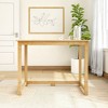Plank+Beam Solid Wood Writing Desk, Simple Desk for Bedroom, Home Office Study Desk, 39.5" - 2 of 4