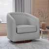 Merrick Lane Upholstered Club Style Barrel Chair with Sloped Armrests and 360 Degree Swivel Base in a Vinyl Wrap - 2 of 4