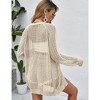 Women Crochet Lightweight Cardigan Cover Up Open Front Long Sleeve Summer Cardigans 2024 - 2 of 4