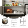 Flash Furniture Rawcliffe Portable Prep and Work Table with 18 Gauge Stainless Steel Top Shelf and Double Overshelves and Galvanized Steel Undershelf - 3 of 4