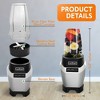 NutriChef 1000W High-Speed Pro Blender - Pulse Blend, BPA-Free Tritan Cups, 24oz & 20oz - 3 of 4