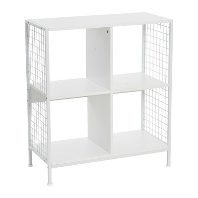 Household Essentials Trellis Open Storage Bookshelf with Cube Compartments