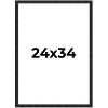 PosterPalooza | 24x34 Thin Barnwood Picture Frame, UV Acrylic, 2 Finishes - Grey and Black - 2 of 4