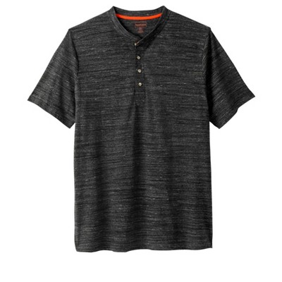 Boulder Creek by KingSize Men's Big & Tall Heavyweight Short-Sleeve Henley Shirt