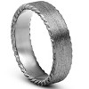 Pompeii3 Mens Black Gold 6MM Comfort Fit Braided Brushed Wedding Band Comfor Fit - 2 of 4
