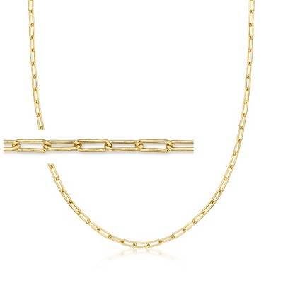 Pure Collection by Ross-Simons Italian 2.7mm 18kt Gold Vermeil Paper Clip Link Necklace