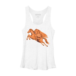 Women's Design By Humans Headless Horseman Pumpkin Head Drawing By patrimonio Racerback Tank Top - 1 of 3
