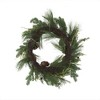 Whisen D24" Foliage/Cedar Christmas Wreath - 2 of 4