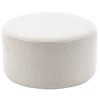Kinwell 24" Pouf Ottoman White - 2 of 4