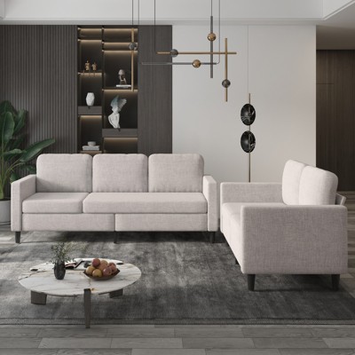 Mjkone Sectional Sofa Couches Set for Living Room 3-Seat Sectional Sofa&Loveseat Sofa